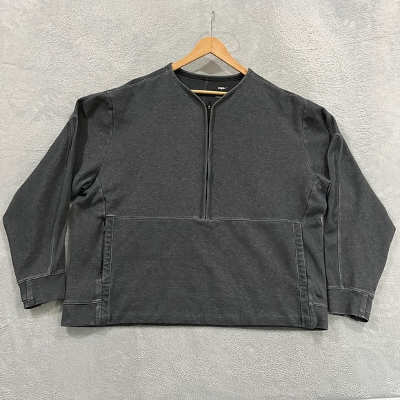 Nike Yoga Sweatshirt Mens 2XL Gray Half Zip Sportswear Athleisure Training‎